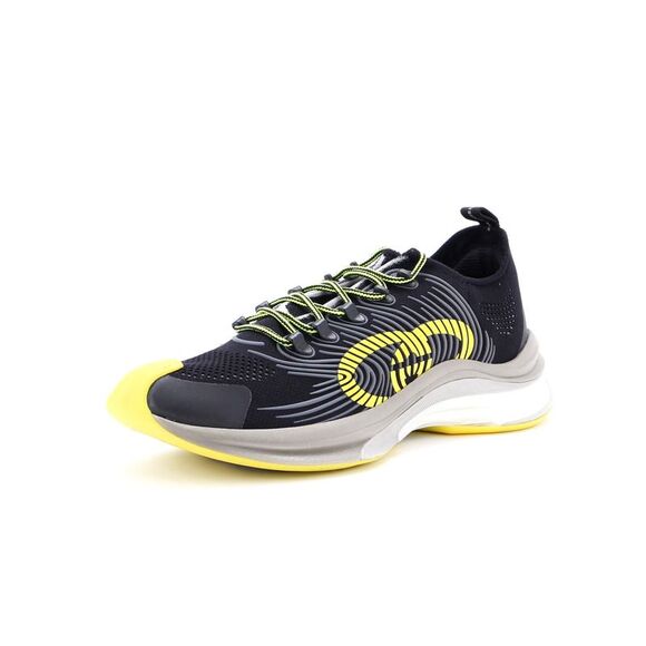 Gucci Run Sneakers Technical Fabric Black Yellow